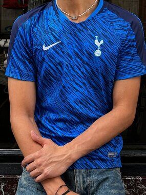 Nike Tottenham Spurs Training Jersey Blue 2018-19 Size S Authentic Dri-Fit